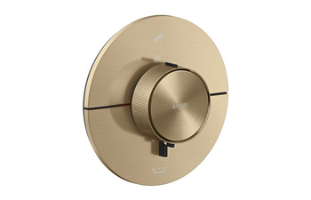 AXOR ShowerSelect ID Thermostat for concealed installation round for 2 functions with integrated security combination according to EN1719 | Brushed Bronze