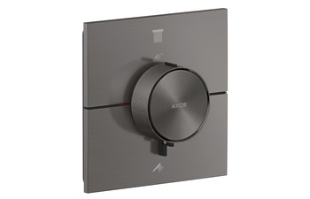 AXOR ShowerSelect ID Thermostat for concealed installation square for 2 functions | Brushed Black Chrome
