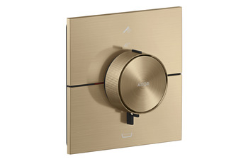 AXOR ShowerSelect ID Thermostat for concealed installation square for 2 functions with integrated security combination according to EN1719 | Brushed Bronze