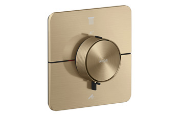 AXOR ShowerSelect ID Thermostat for concealed installation softsquare for 2 functions | Brushed Bronze