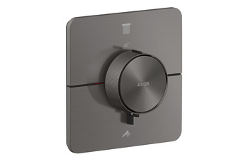 AXOR ShowerSelect ID Thermostat for concealed installation softsquare for 2 functions | Brushed Black Chrome