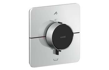 AXOR ShowerSelect ID Thermostat for concealed installation softsquare for 2 functions with integrated security combination according to EN1717