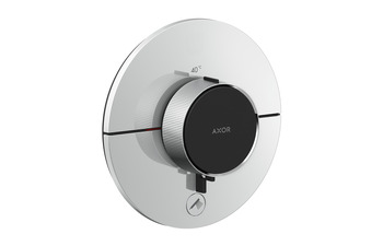 AXOR ShowerSelect ID Thermostat HighFlow for concealed installation round for 1 function and additional outlet