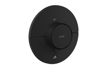 AXOR ShowerSelect ID Thermostat HighFlow for concealed installation round for 1 function and additional outlet | Matt black