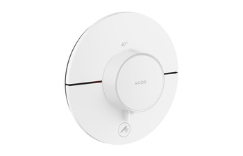 AXOR ShowerSelect ID Thermostat HighFlow for concealed installation round for 1 function and additional outlet | Matt white
