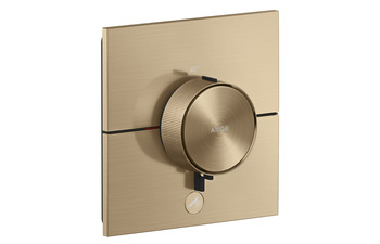 AXOR ShowerSelect ID Thermostat HighFlow for concealed installation square for 1 function and additional outlet | Brushed Bronze