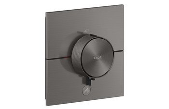 AXOR ShowerSelect ID Thermostat HighFlow for concealed installation square for 1 function and additional outlet | Brushed Black Chrome