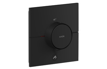 AXOR ShowerSelect ID Thermostat HighFlow for concealed installation square for 1 function and additional outlet | Matt black