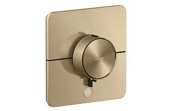 AXOR ShowerSelect ID Thermostat HighFlow for concealed installation SoftSquare for 1 function and additional outlet | Brushed Bronze