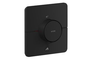 AXOR ShowerSelect ID Thermostat HighFlow for concealed installation SoftSquare for 1 function and additional outlet | Matt black