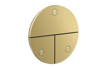 AXOR ShowerSelect ID Valve for concealed installation round for 3 functions | Polished Gold Optic