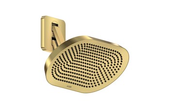 AXOR ShowerSphere Overhead shower 370/220 2jet with adjustable shower arm I Polished Gold Optic