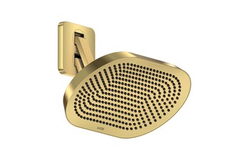 AXOR ShowerSphere Overhead shower 370/220 2jet EcoSmart with adjustable shower arm I Polished Gold Optic