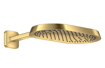 AXOR ShowerSphere Overhead shower 370/220 1jet EcoSmart with shower arm I Polished Gold Optic