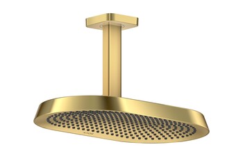 AXOR ShowerSphere Overhead shower 370/220 2jet EcoSmart with ceiling connector I Polished Gold Optic