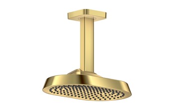AXOR ShowerSphere Overhead shower 250/160 1jet with ceiling connector I Polished Gold Optic