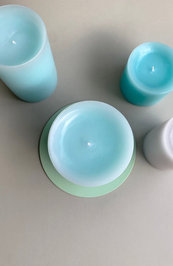 Kolor candleplate kerzenteller candleholder pillarcandle mint pastelgruen 02 portrait 1313x2020