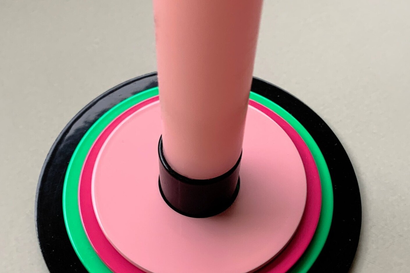 candle holder set 05, black/neon green, magenta, pink