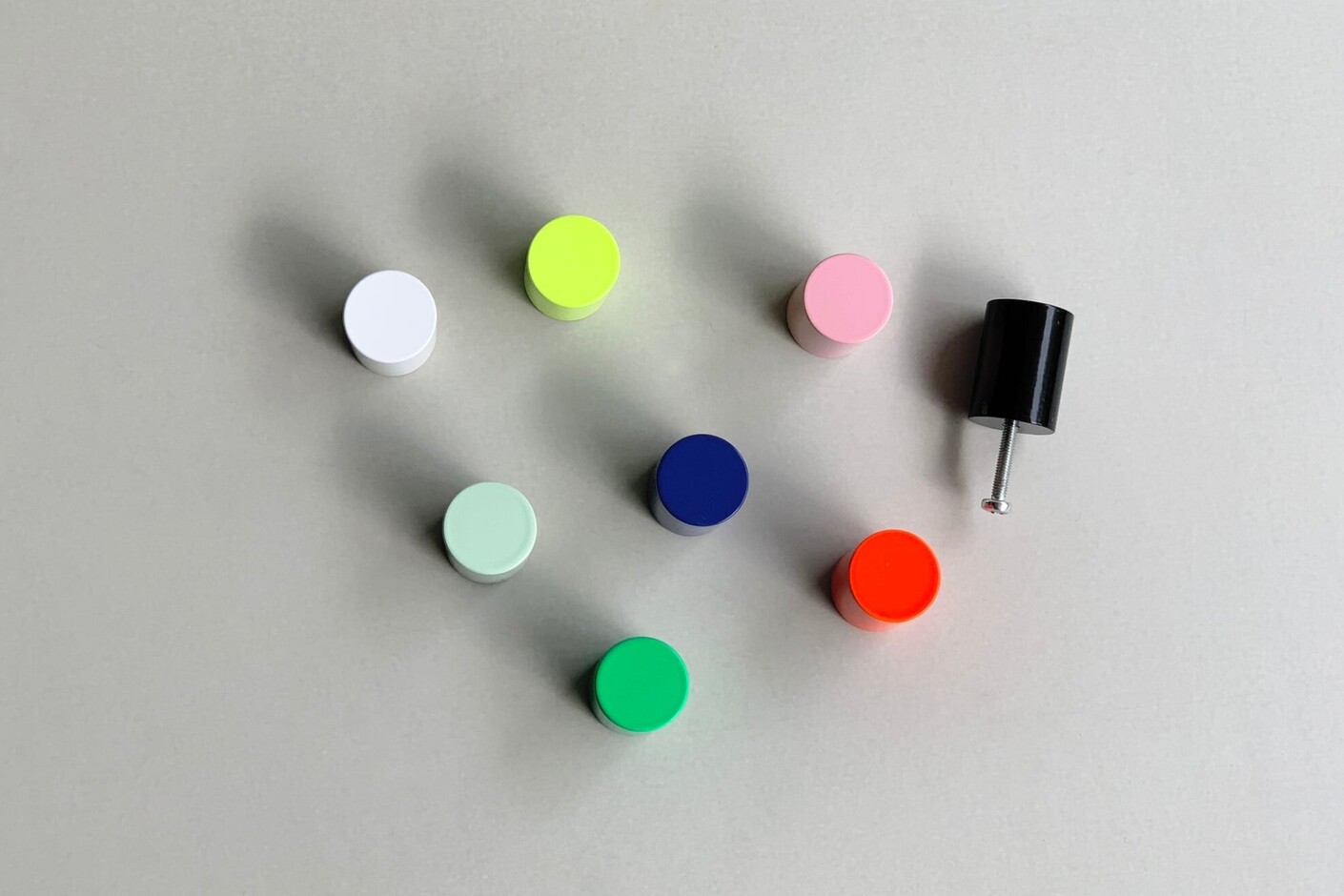 Möbelknopf 02 / Knopf L 02 Neon Gelb