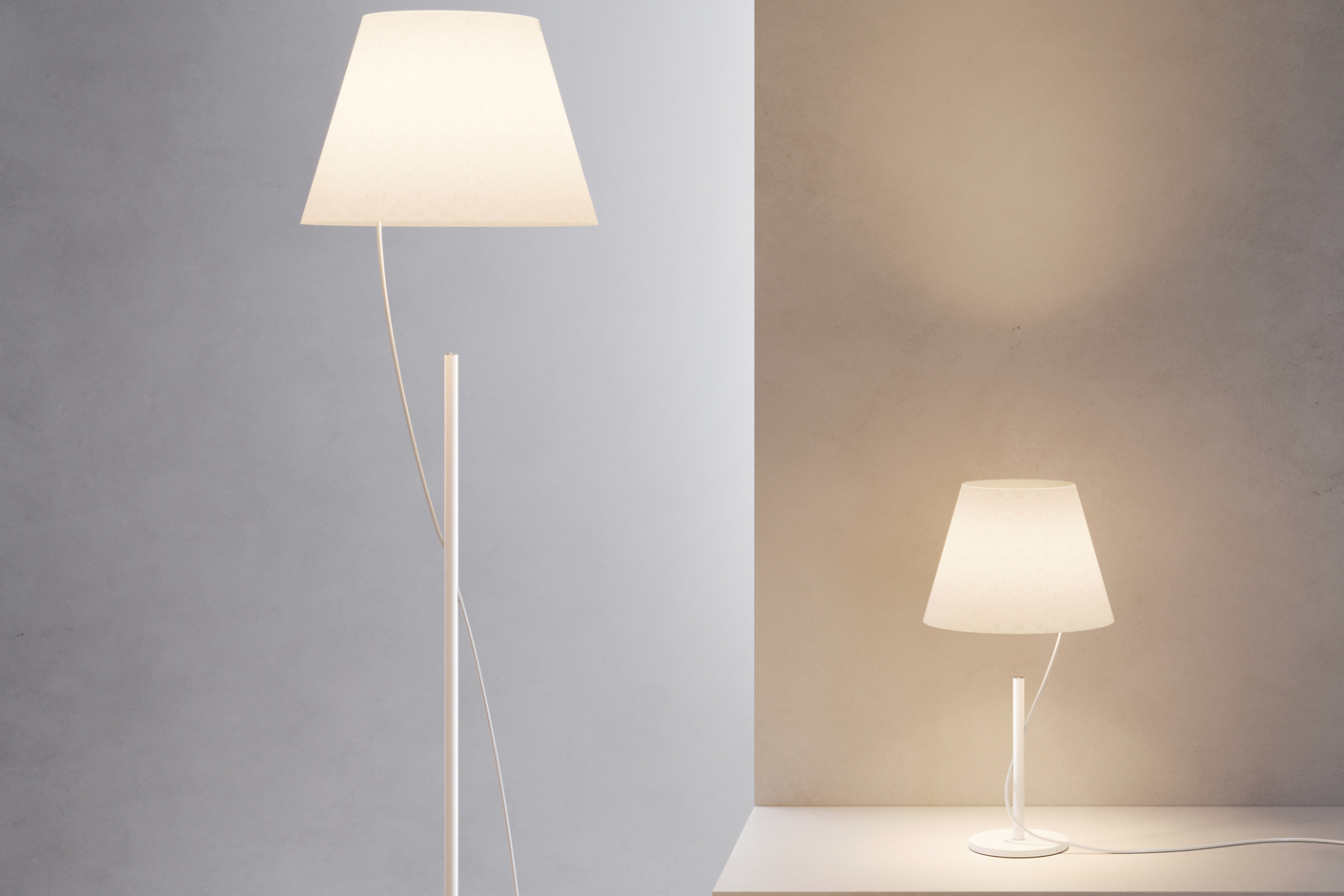 Hover floor lamp