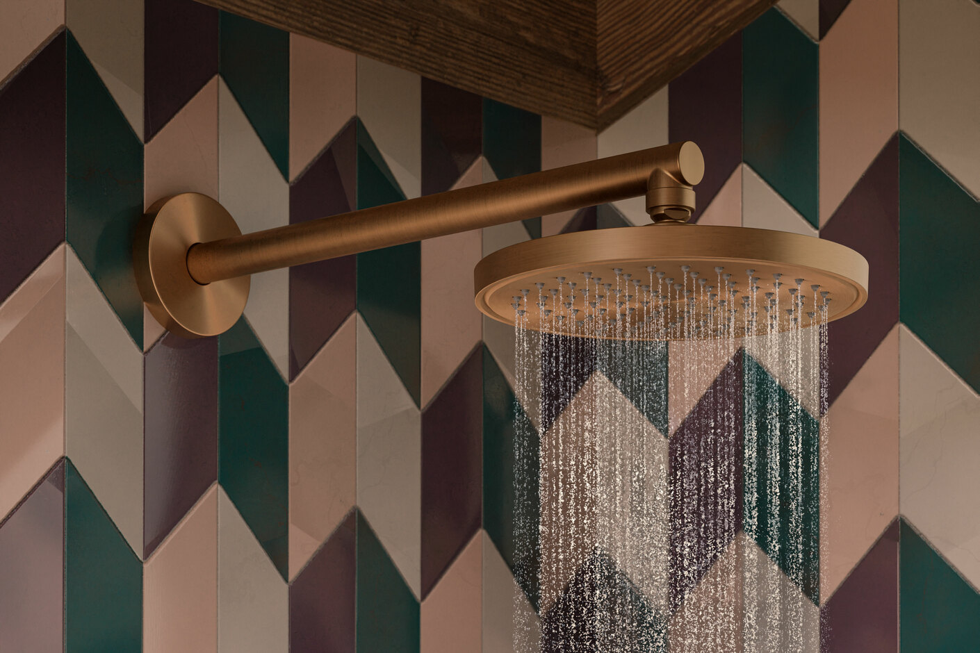 AXOR ShowerSolutions Kopfbrause 220 | Brushed Red Gold