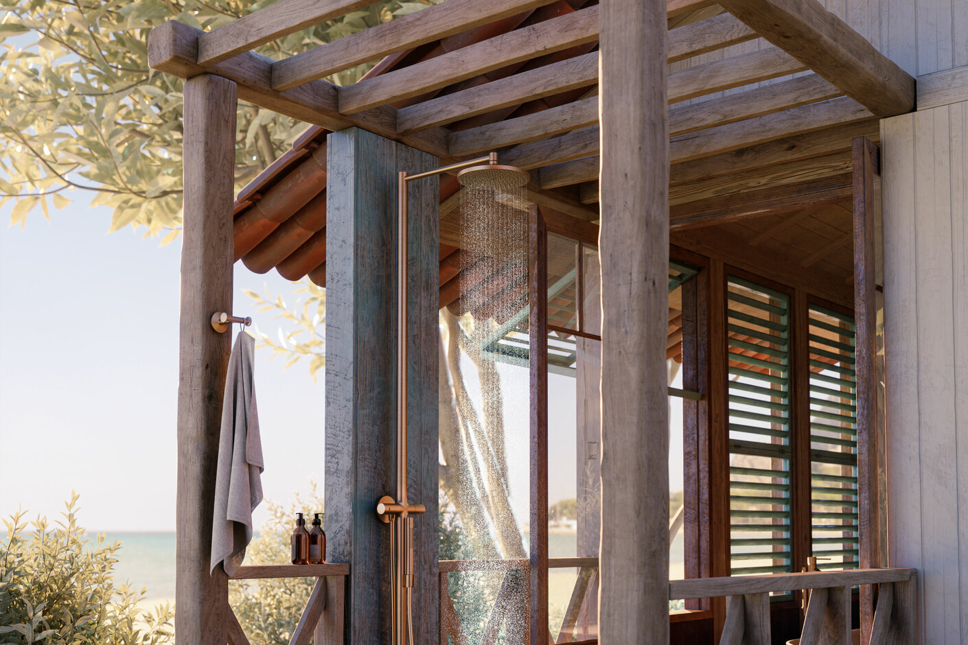 AXOR Starck Nature Duschsäule | Brushed Bronze