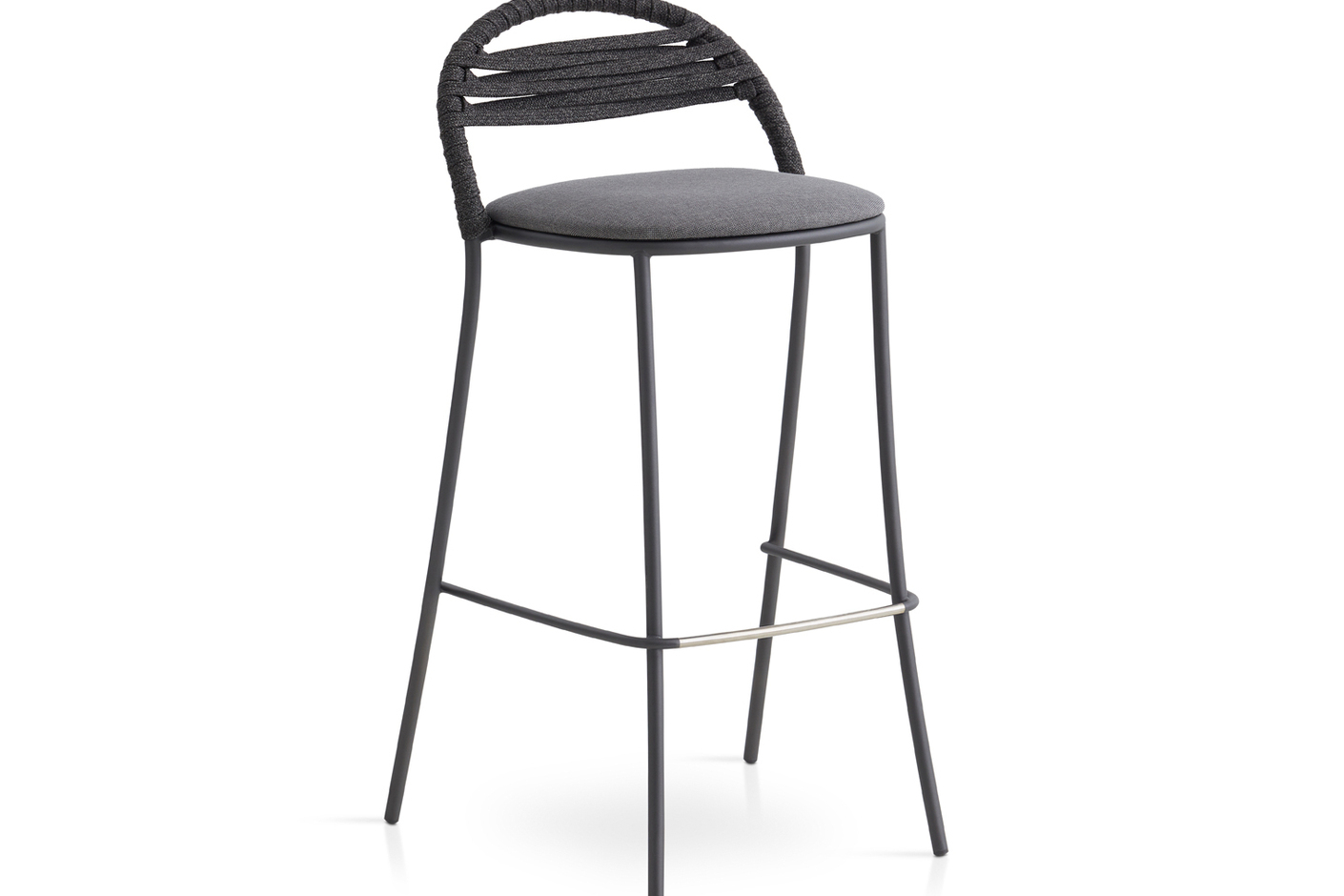 Petale hand-woven bar stool with stripe pattern C099 TC