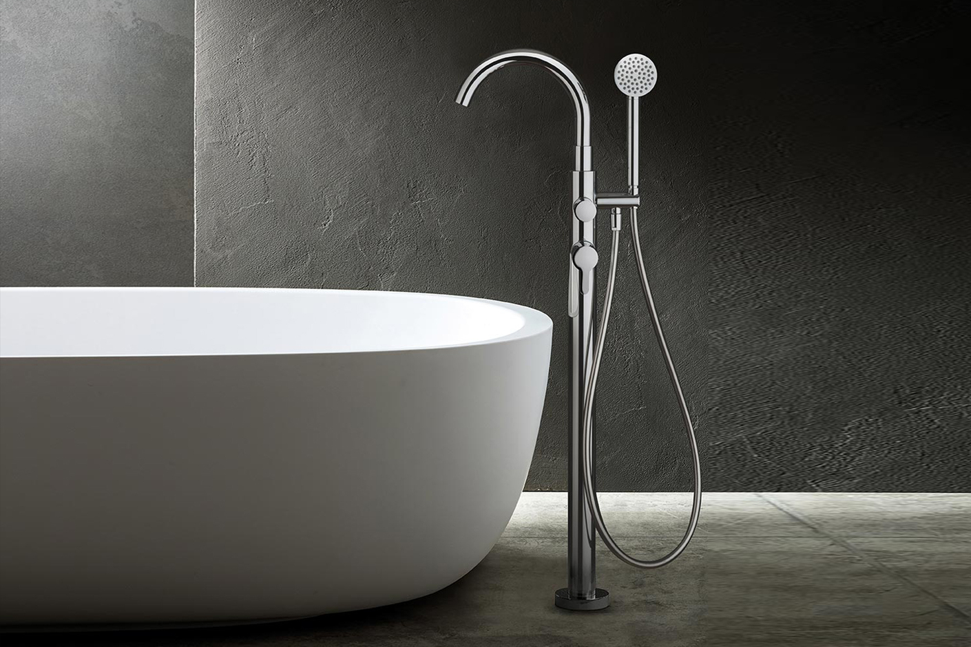 Icona Classic Bodenstand-Wannenmischer