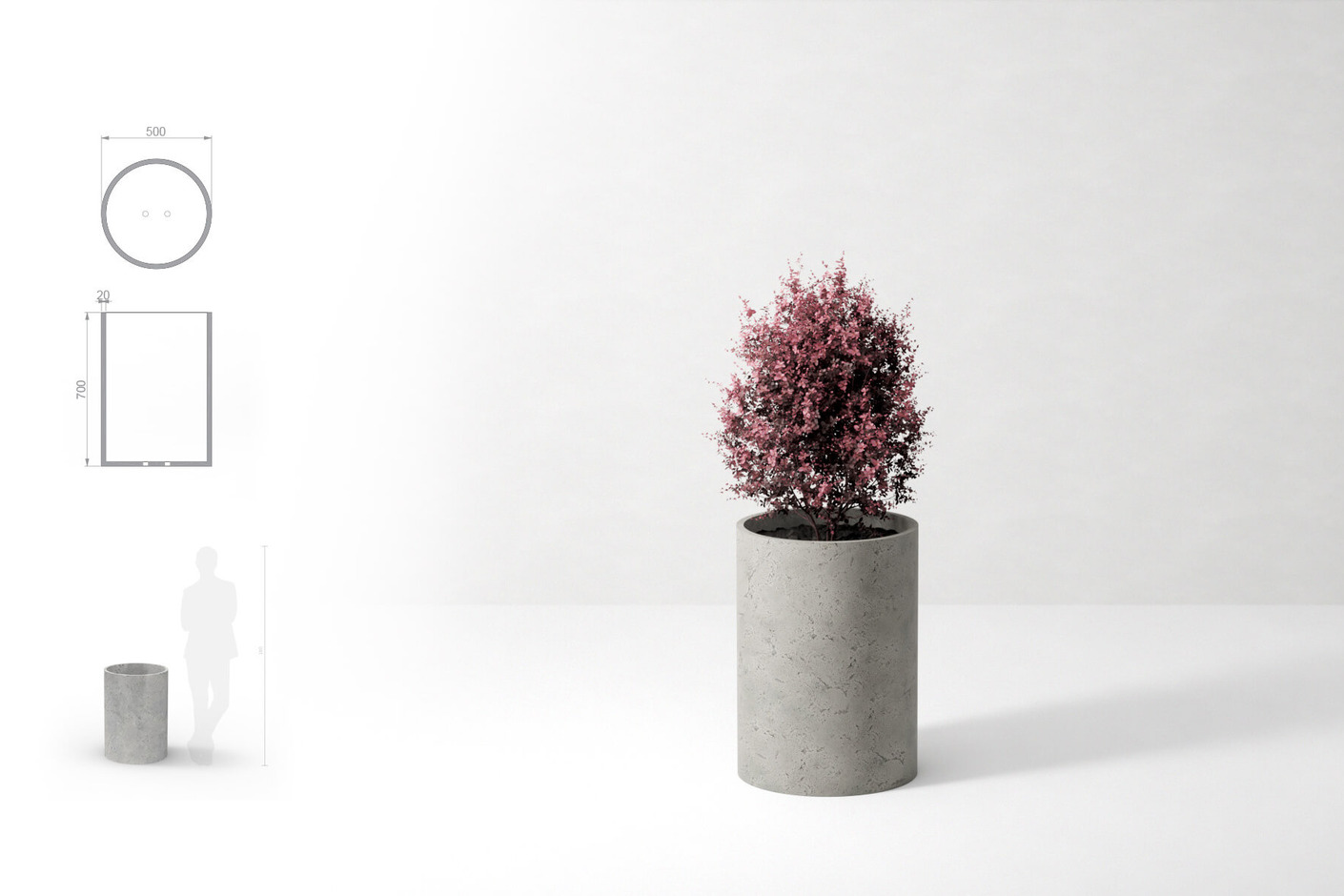 GDM.CYLINDRIC planter