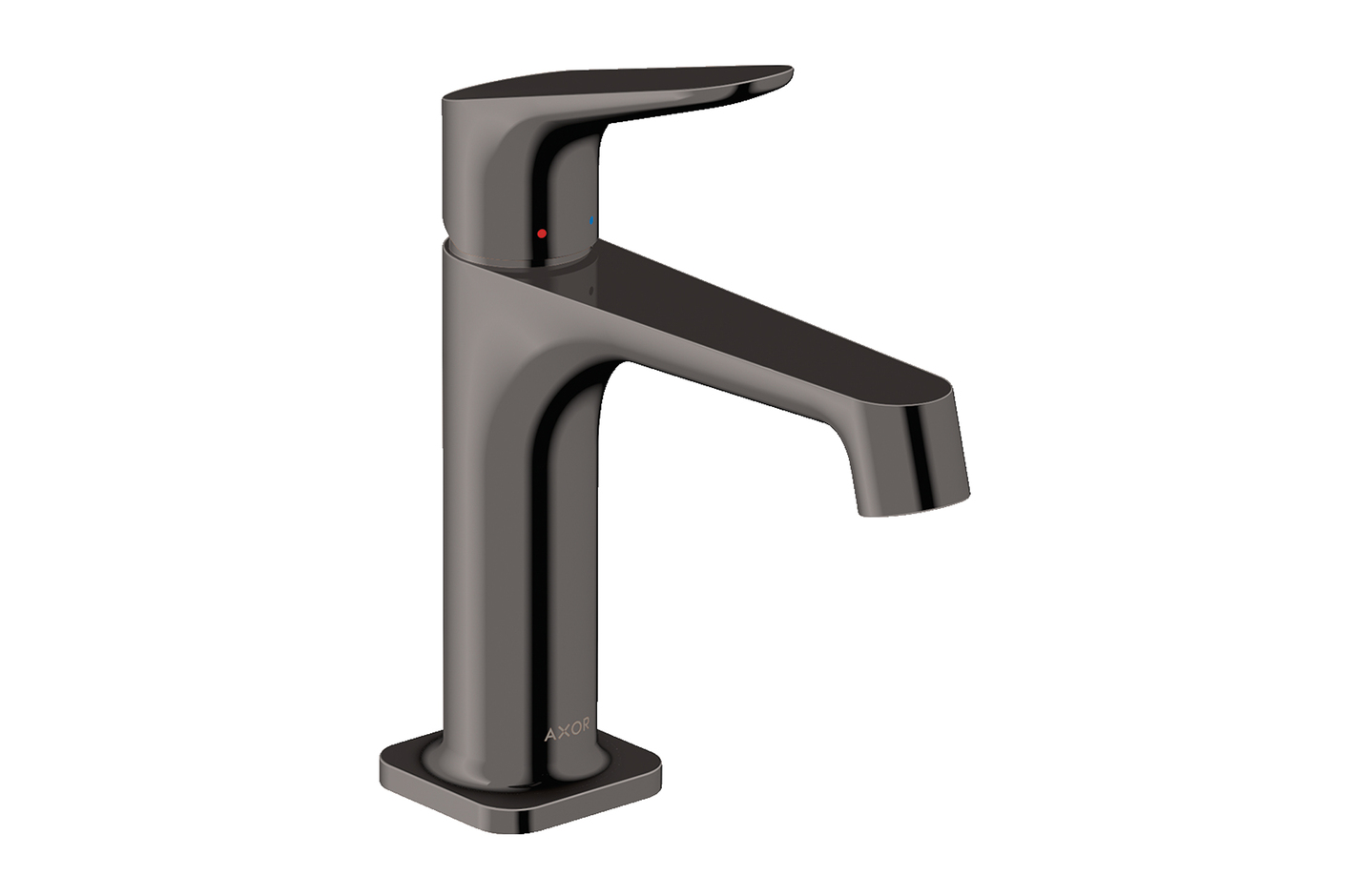 AXOR Citterio M Einhebel-Waschtischmischer 100 mit Zugstangen-Ablaufgarnitur Polished Black Chrome