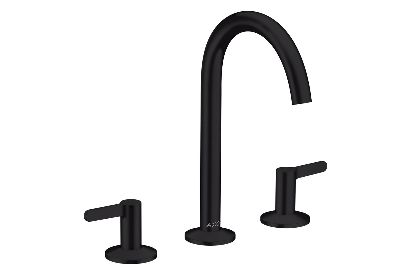 AXOR One 3-Loch Waschtischarmatur 170 mit Push-Open Ablaufgarnitur Mattschwarz