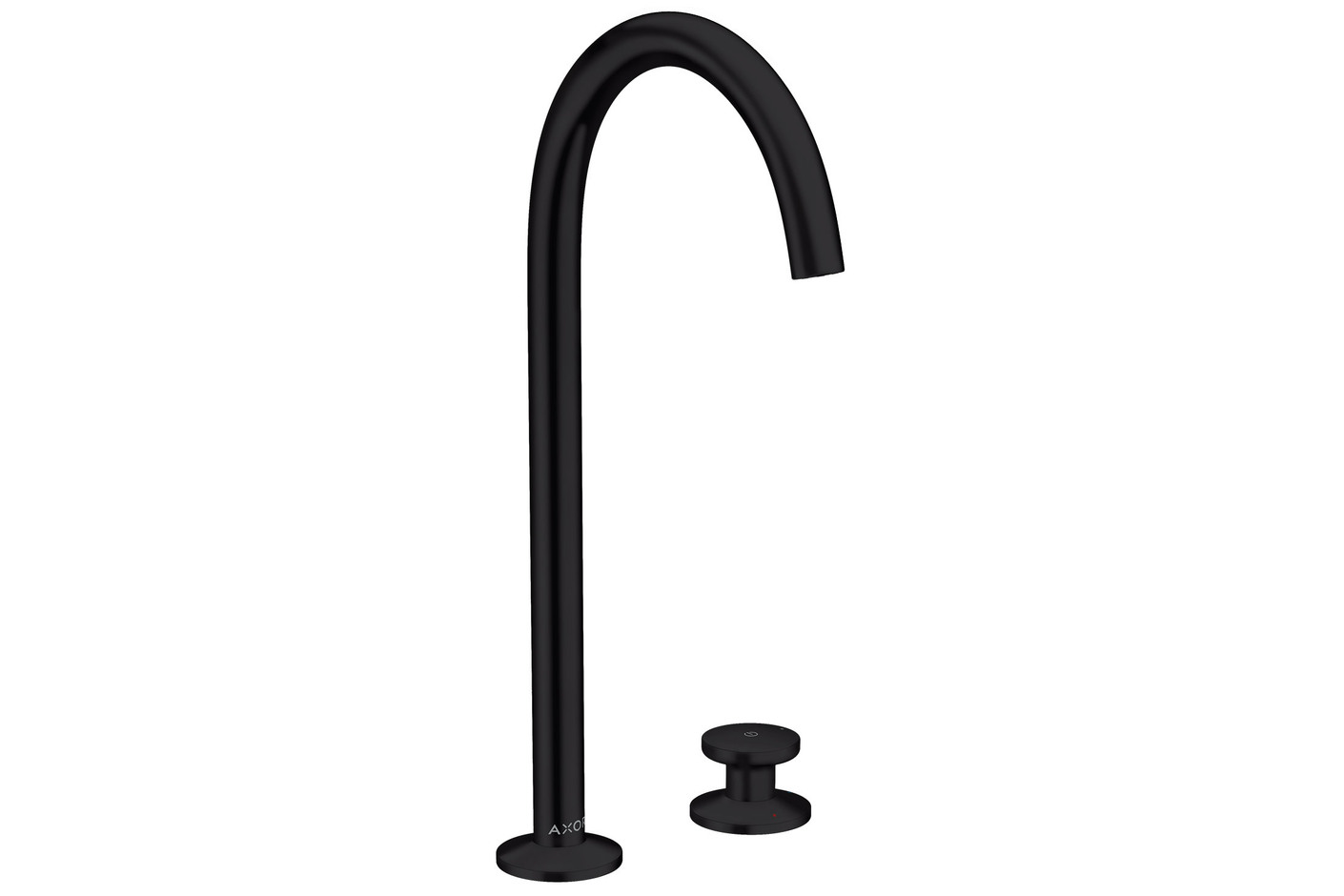 AXOR One 2-Loch Waschtischmischer Select 260 mit Push-Open Ablaufgarnitur Mattschwarz