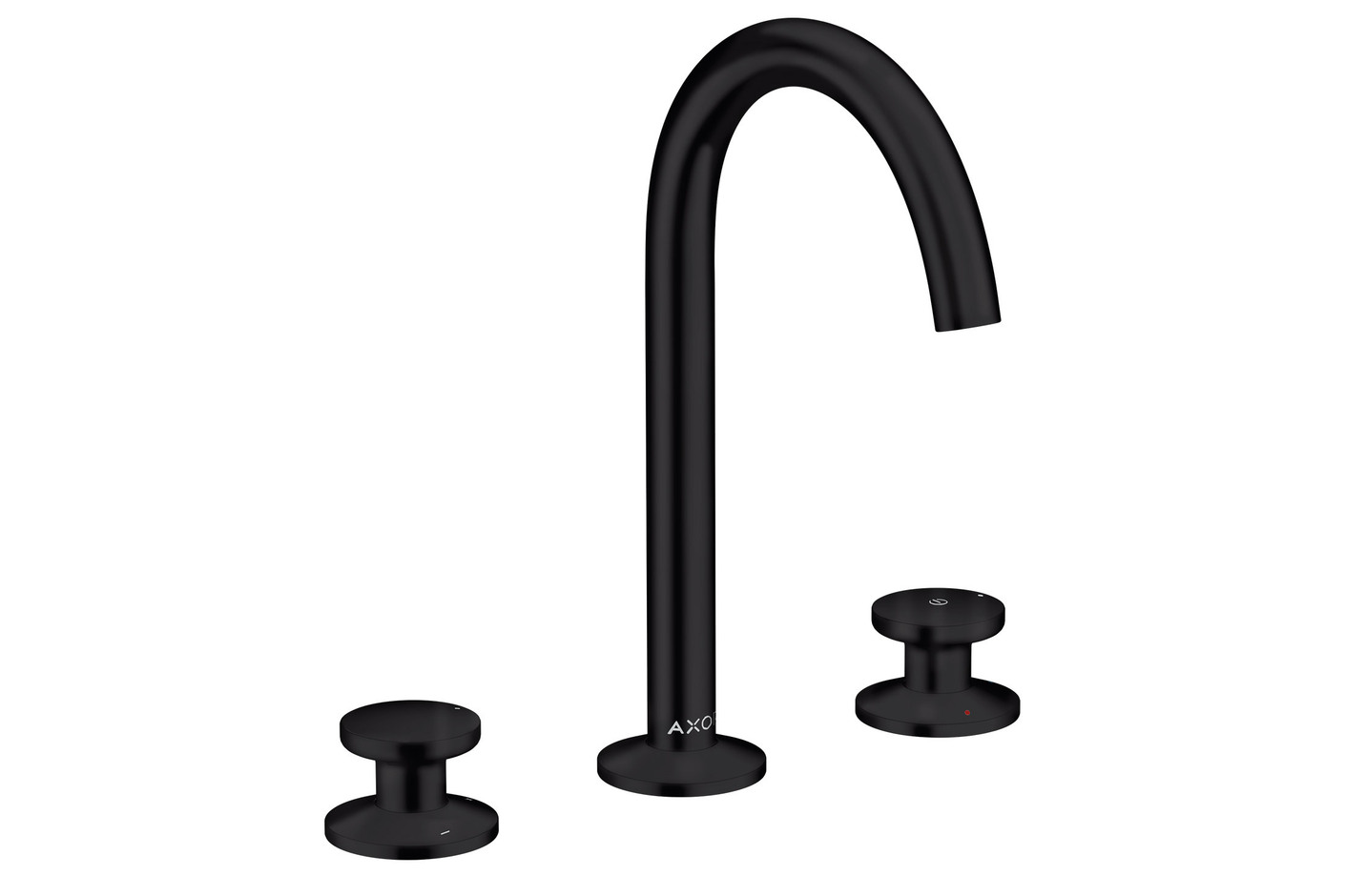 AXOR One 3-Loch Waschtischarmatur Select 170 mit Push-Open Ablaufgarnitur Mattschwarz