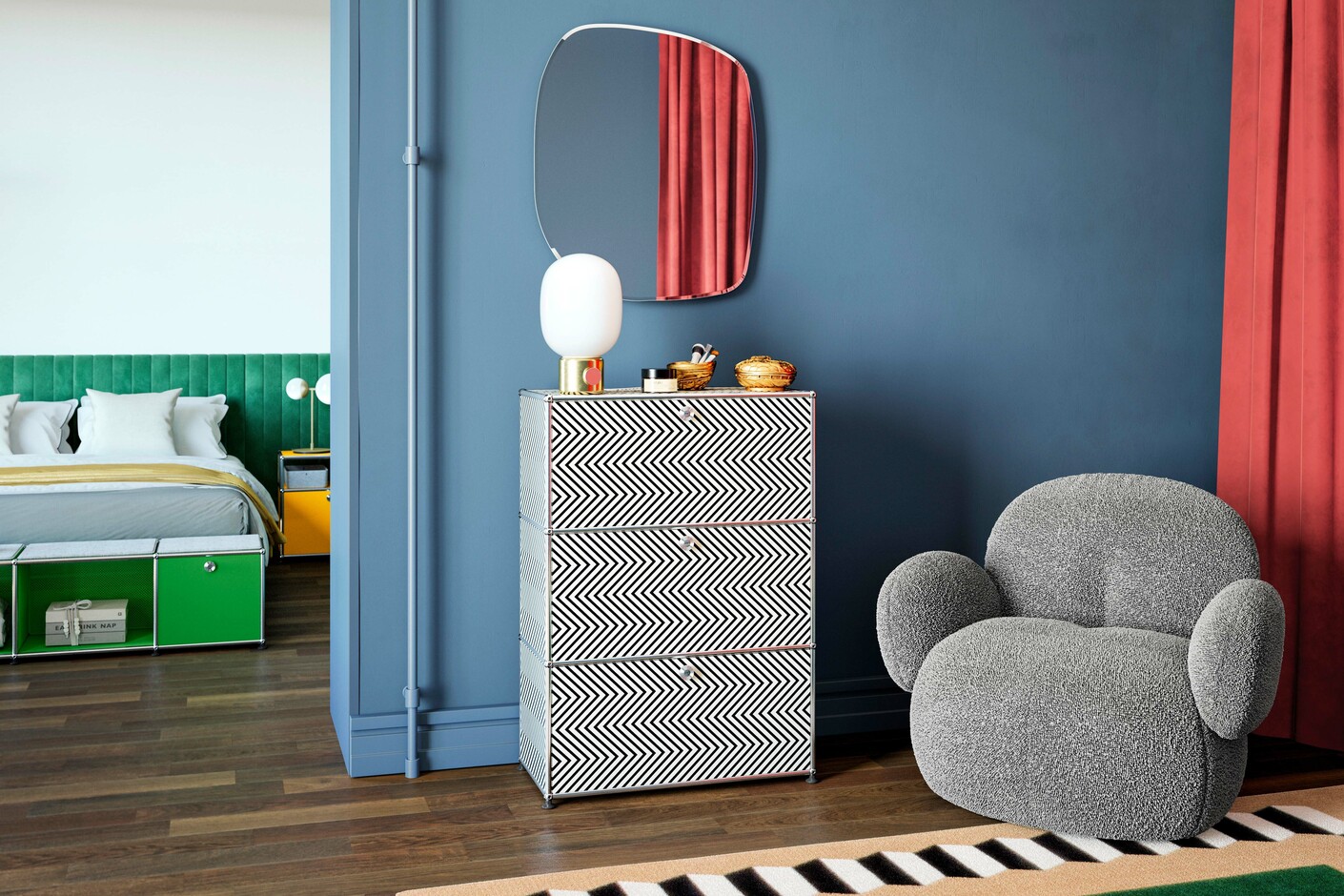 USM Haller Highboard | ZIGZAG by Claudia Comte