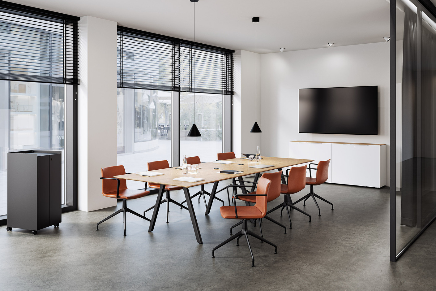 Slide meeting table