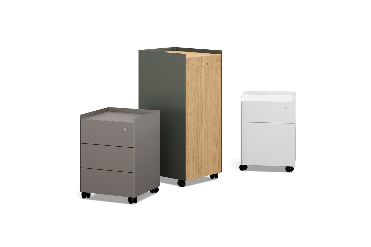 Slide roll containers