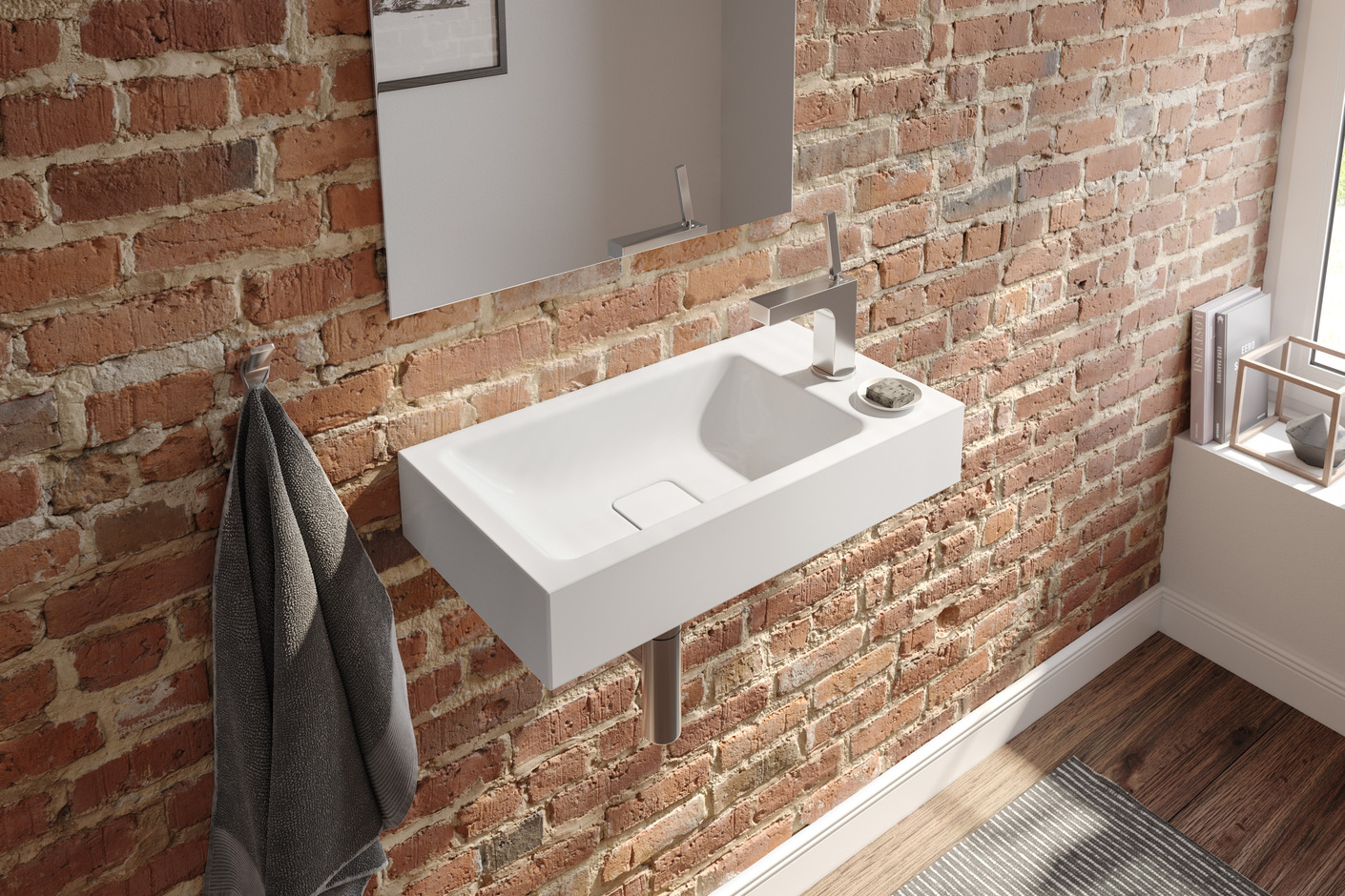 CONO wall-hung handbasin