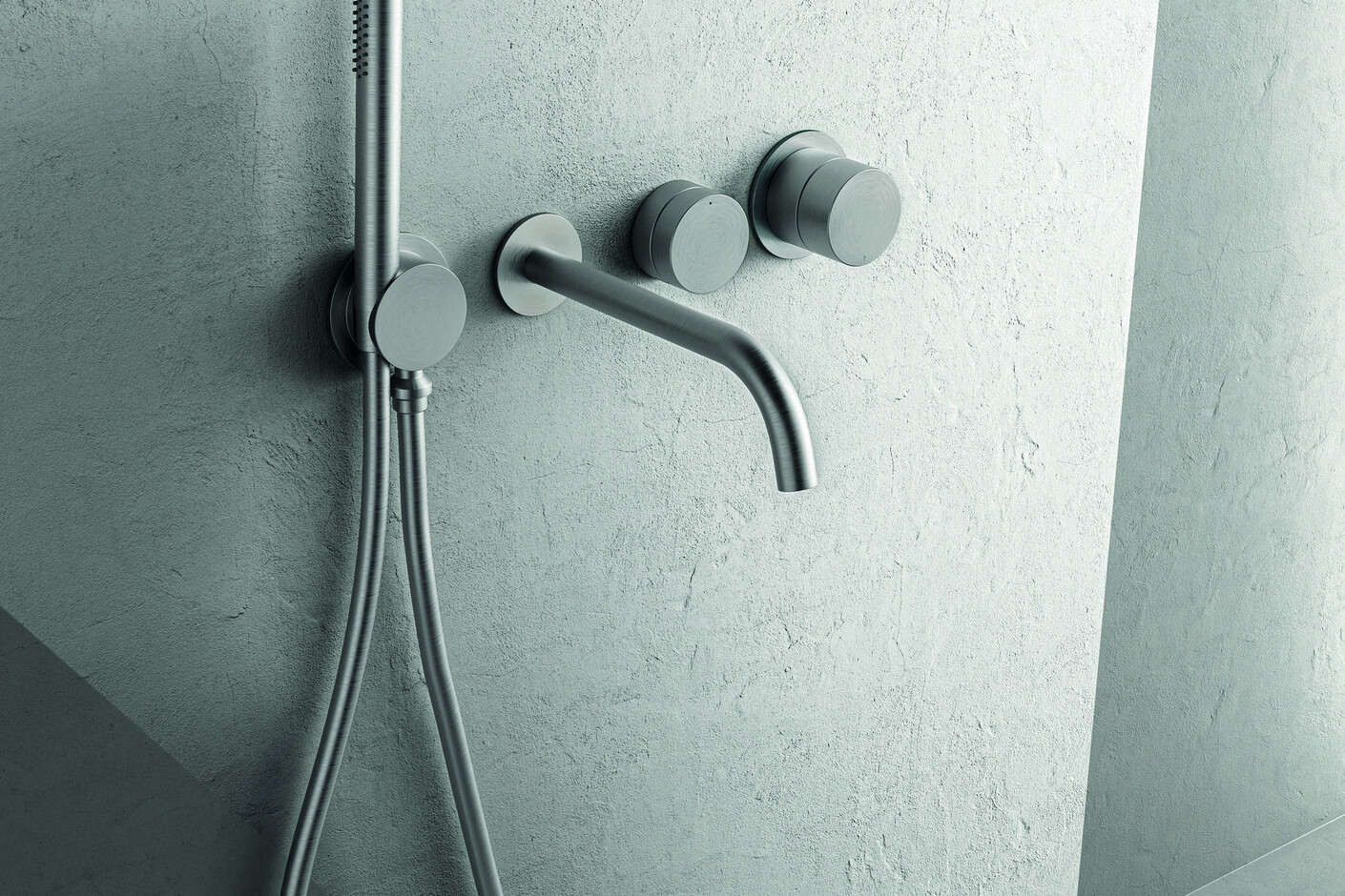 AC/EX ECLIPSE Aboutwater Boffi /  Built-in bathtub mixer - Brushed Stainless Steel