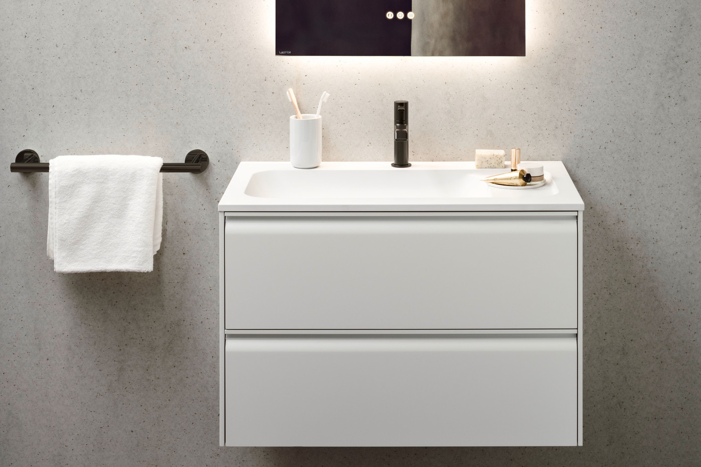 Meda Vanity unit 800, 2 drawers, matches Marbond washbasin 814117