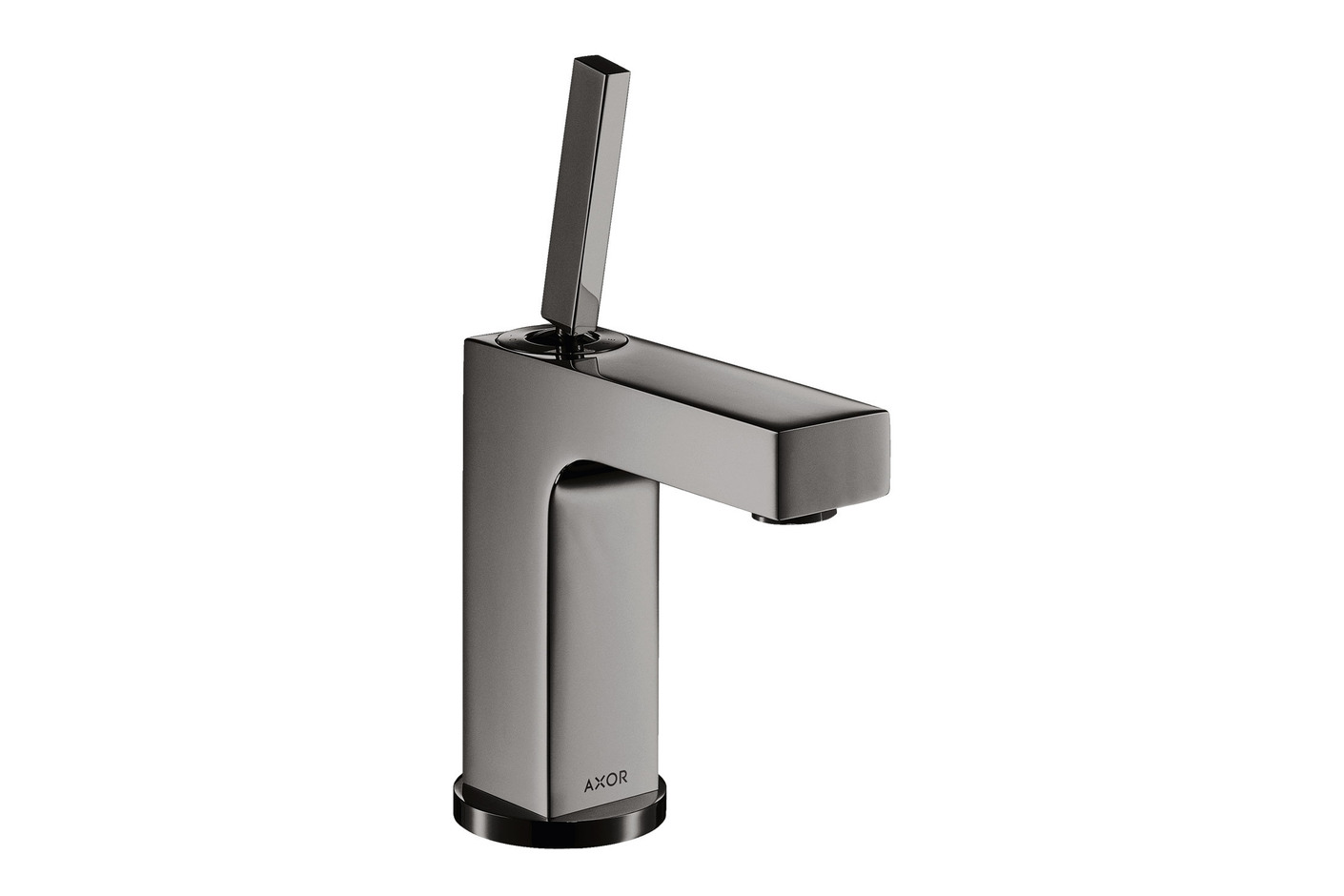 AXOR Citterio Einhebel-Waschtischmischer 110 mit Pingriff und Zugstangen-Ablaufgarnitur Polished Black Chrome