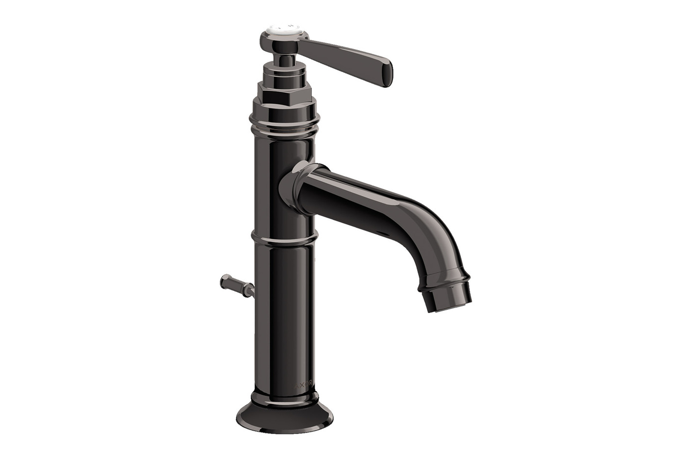 AXOR Montreux Single lever basin mixer 100 with lever handle and pop-up waste set Polished Black Chrome