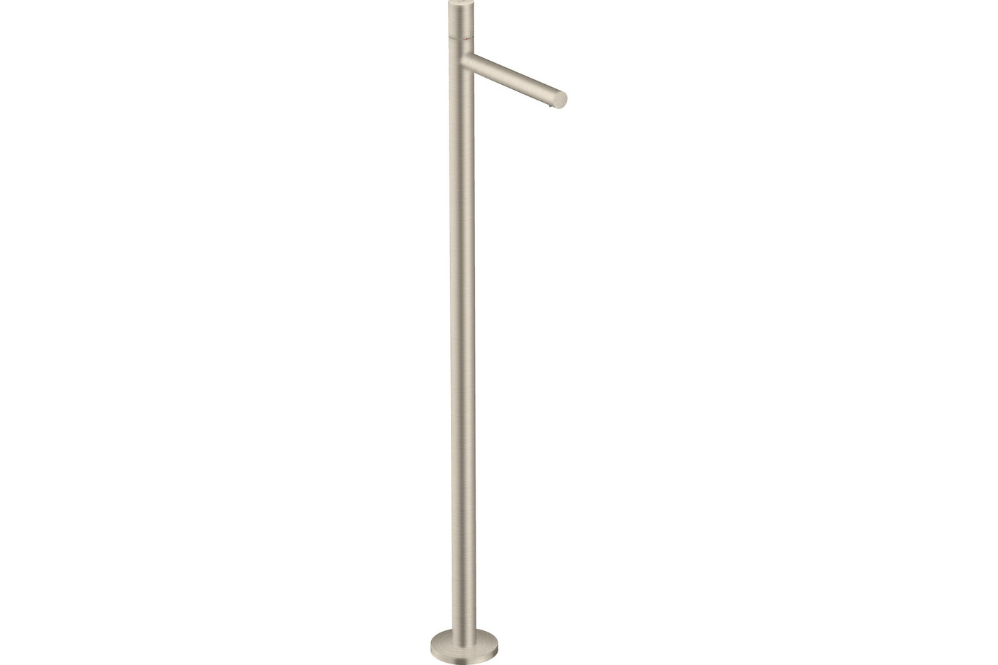 AXOR Uno Einhebel-Waschtischmischer bodenstehend mit Zerogriff ohne Ablaufgarnitur Brushed Nickel