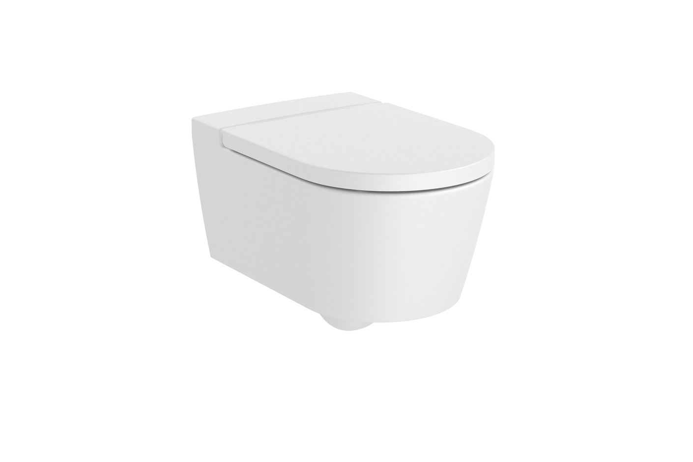 Inspira ROUND - Vitreous china Rimless wall-hung WC with horizontal outlet