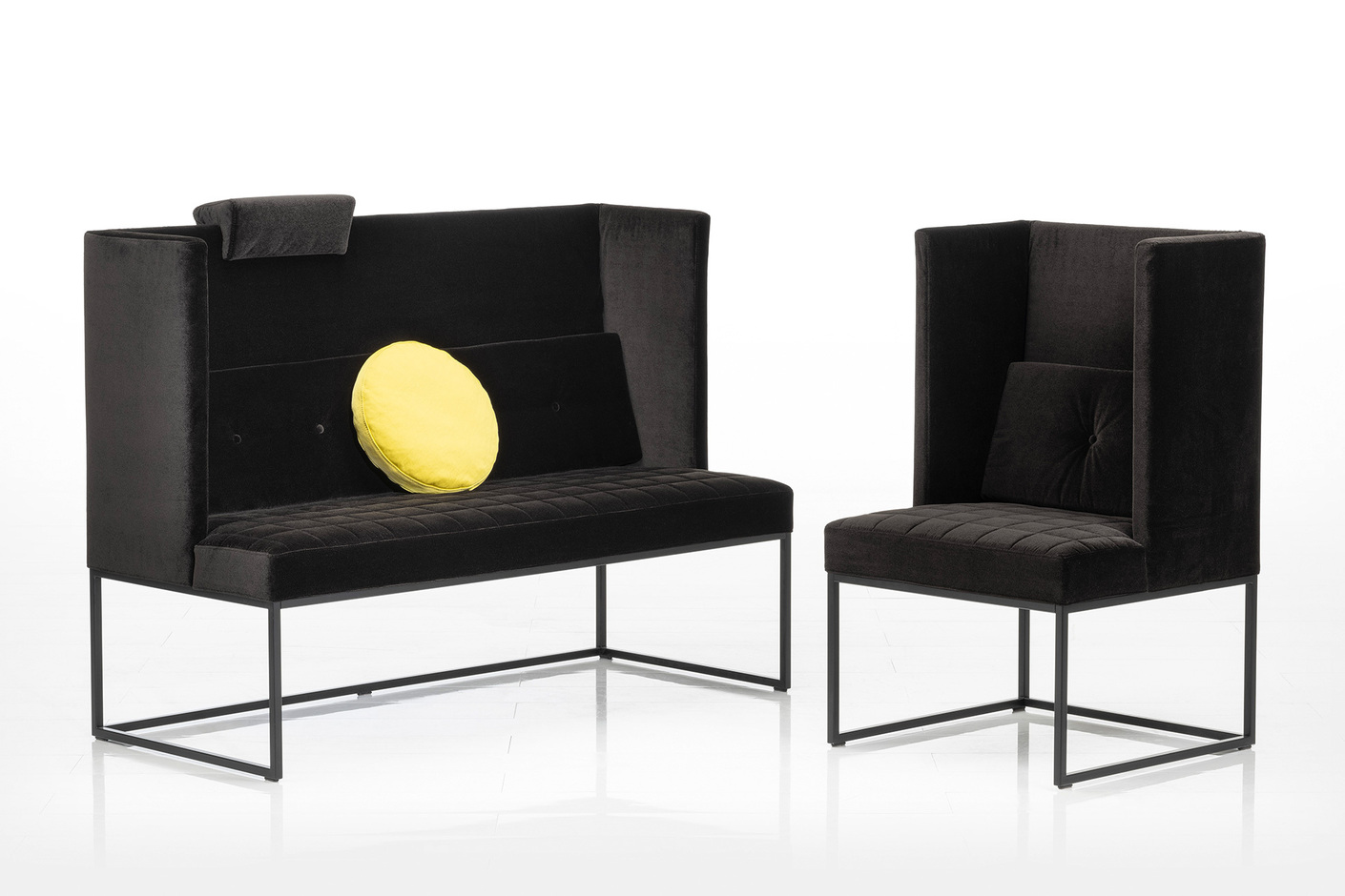 Belami armchair with high backrest
