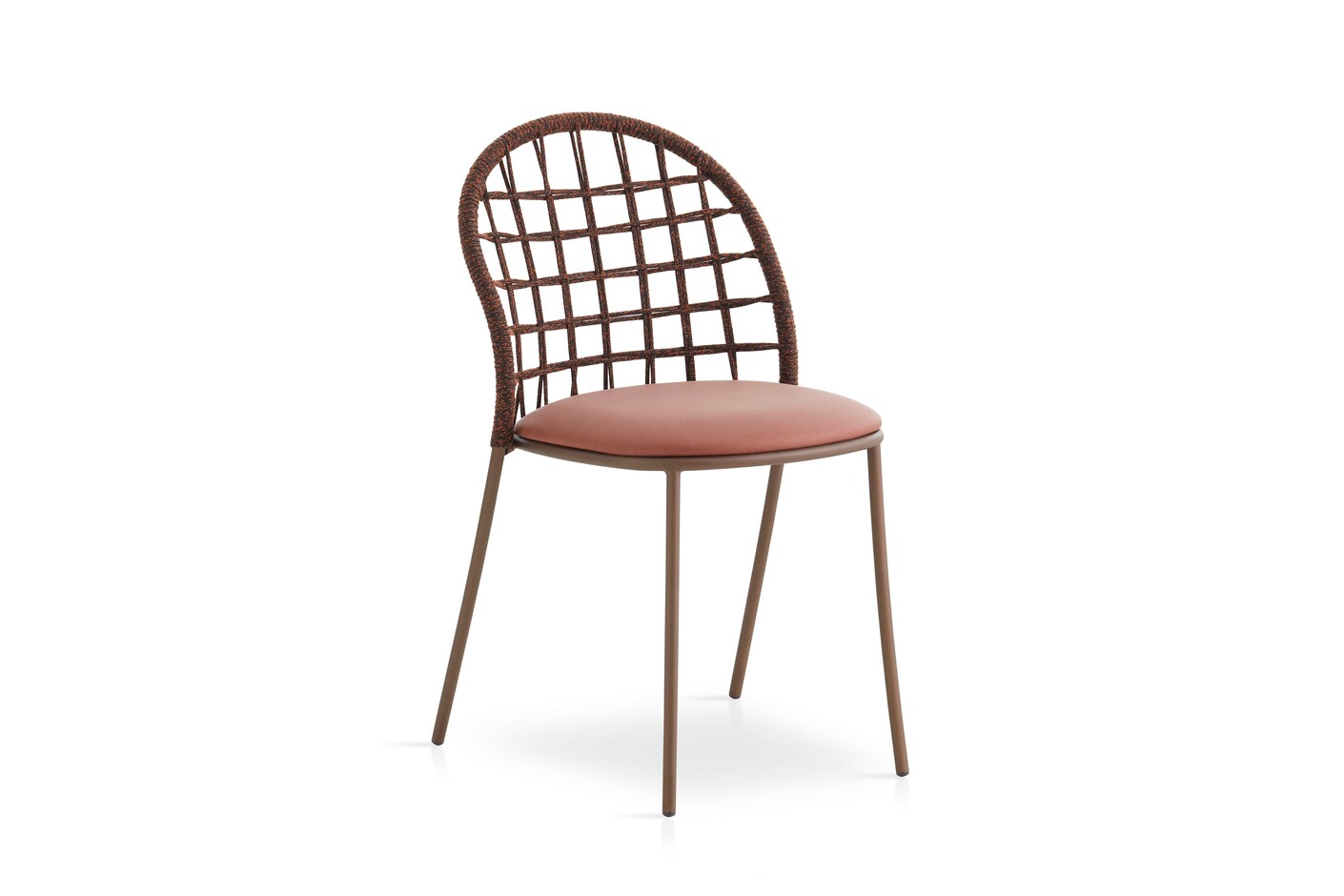 Petale hand-woven chair with grid pattern C097 TB