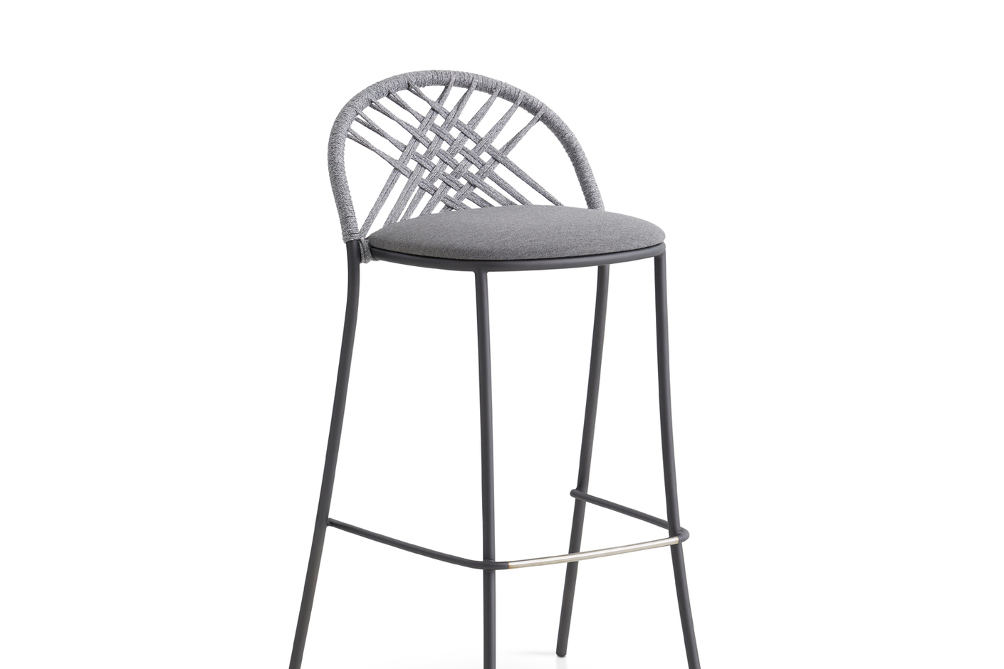 Petale hand-woven bar stool with diamond pattern C099 TA