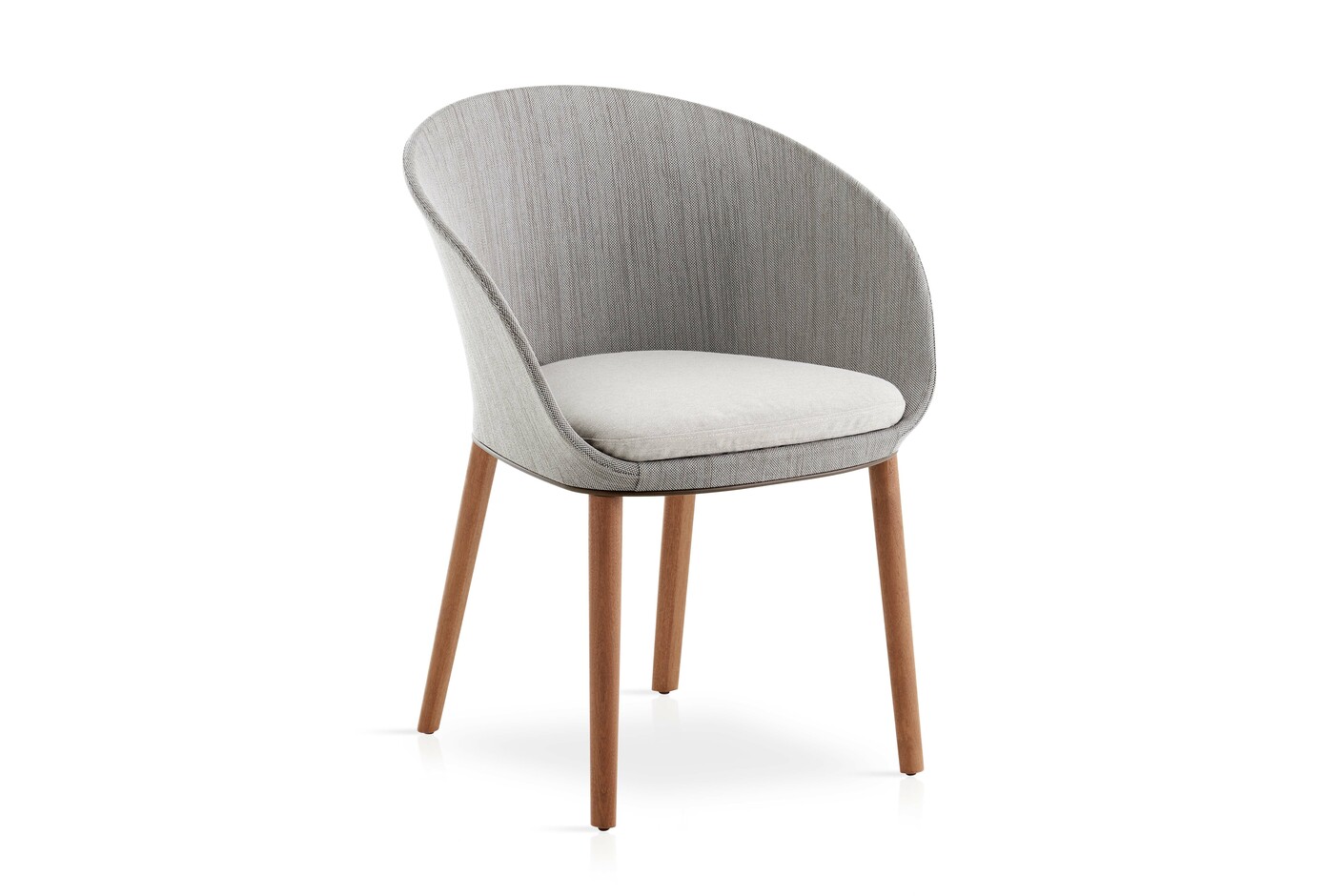 Blum dining armchair with solid wood legs C166 W