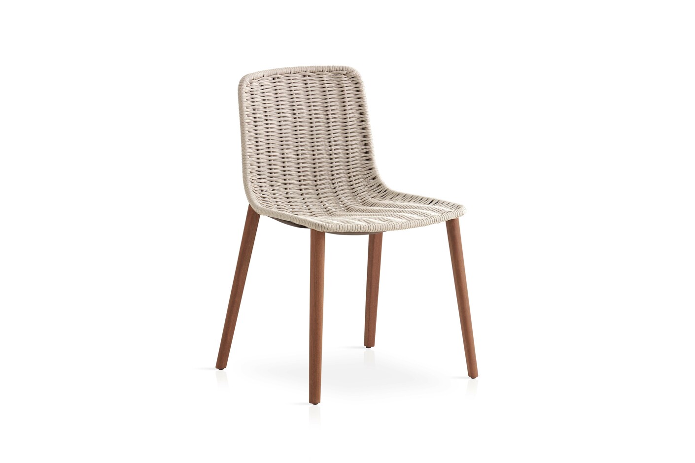 Lapala Stuhl mit Seil, Beine in Holz C597 TW