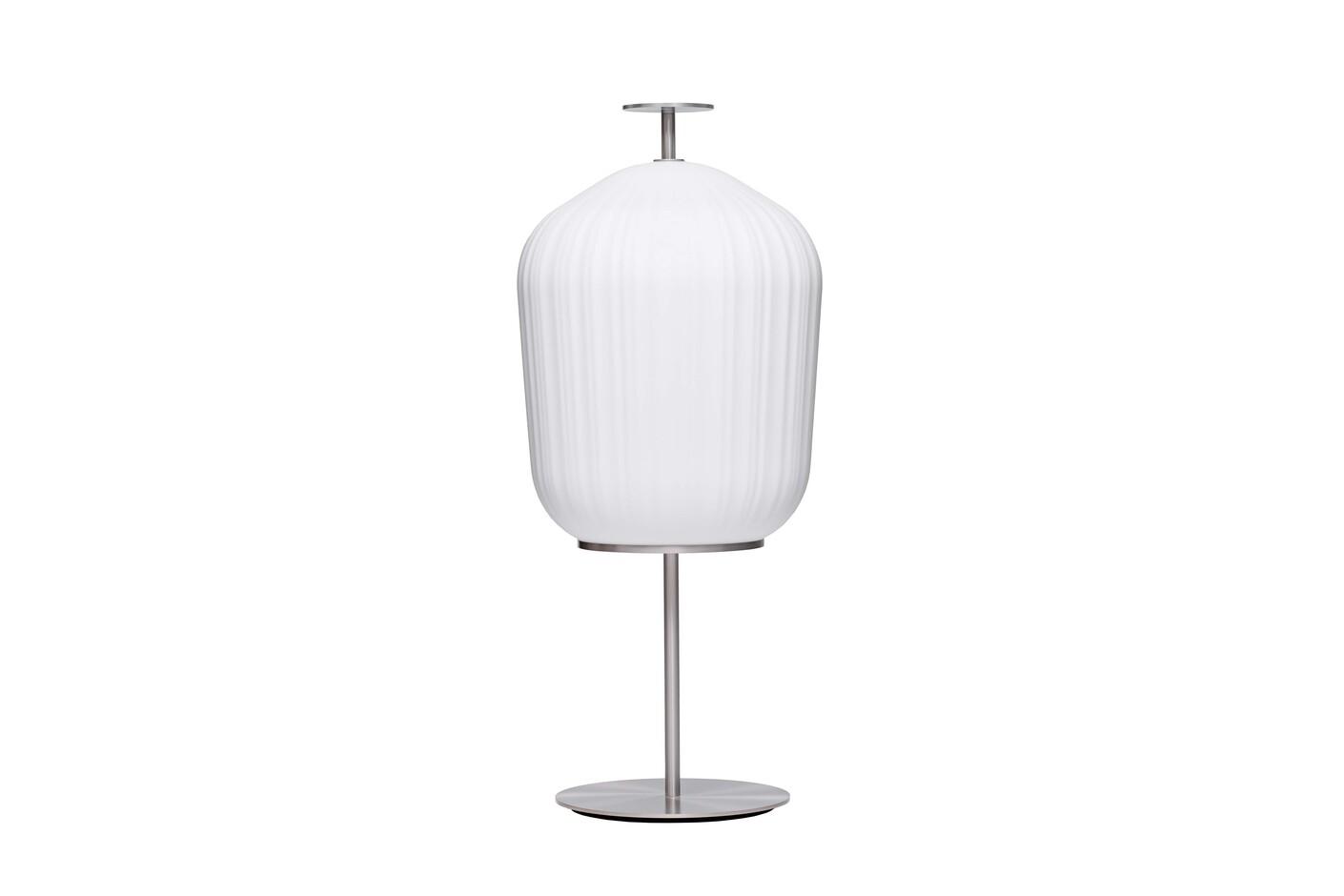 Plissée floor lamp aluminium