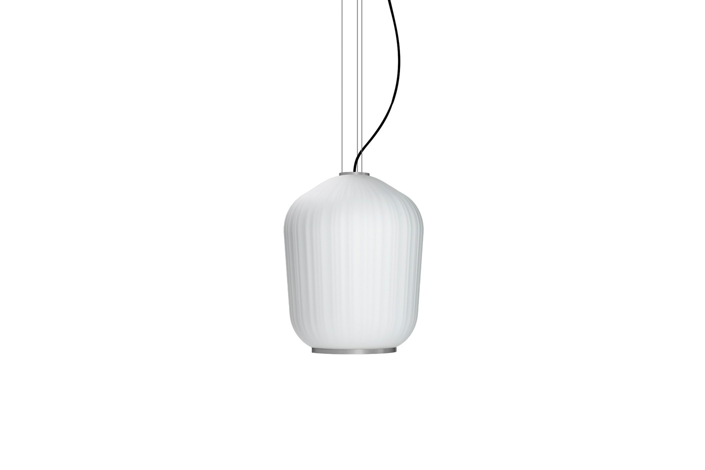 Plissée pendant lamp aluminium